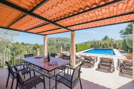 Villa Ca'n Noguera à Pollença : piscine privée 6 pers. : photo 7
