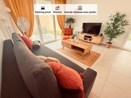 Appartement 4 pers. avec jardin et piscine au Lavandou
