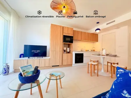 Appartement 4 pers. climatisé avec parking au Lavandou