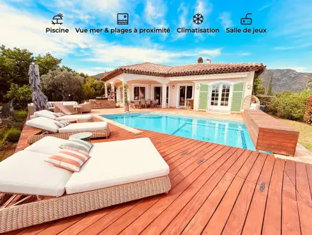 Villa 14 pers. avec piscine chauffée et vue mer