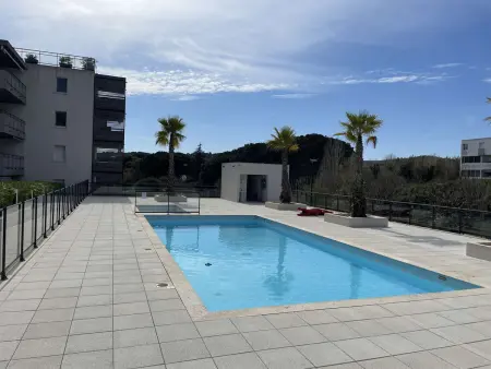 T2 climatisé avec piscine et grande terrasse au Lavandou : photo 4