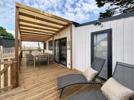 Location mobil home à Saint Pair sur Mer, Maison avec parking - 6 pers.
