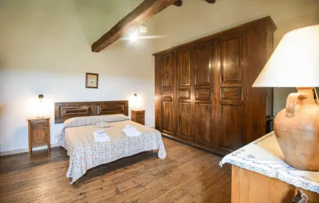 Maison de campagne 10 pers. à Ceri, cheminée & salon double hauteur : photo 12