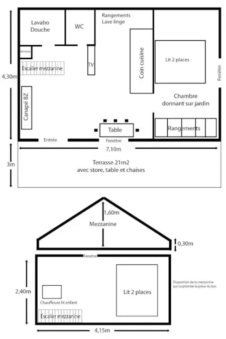 Maison conviviale Chaumard 40 m², jardin, Location Bungalow 6 personnes à Chaumard - Photo 13