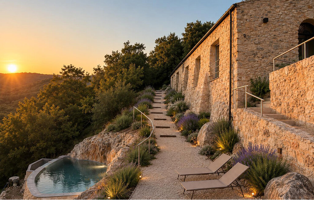 Maison en pierre à Roccantica, piscine privée et poutres apparentes - Photo 7