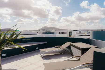 Maison 4 pers. à Villaverde : terrasse vue Lanzarote : photo 5