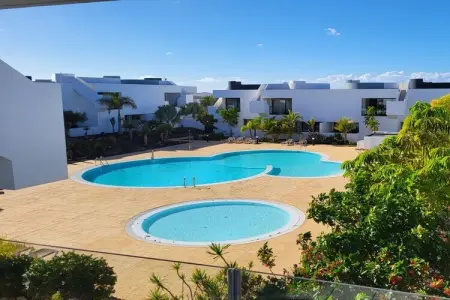 Maison 4 pers. à Villaverde : terrasse vue Lanzarote : photo 9