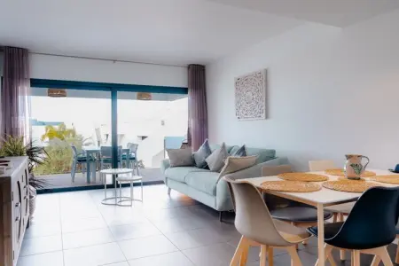 Maison 4 pers. à Villaverde : terrasse vue Lanzarote : photo 13