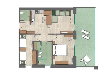 785806, Appartement à Meransen avec piscine : photo 28