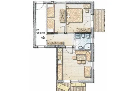 Appartement 52 m² à Voeran, 2 chambres, 6 personnes : photo 26