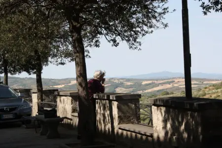 Maison Centro Storico Seggiano, terrasse vue Orcia : photo 13