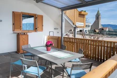 Maison vacances Kaltern, terrasse vue vignobles : photo 20