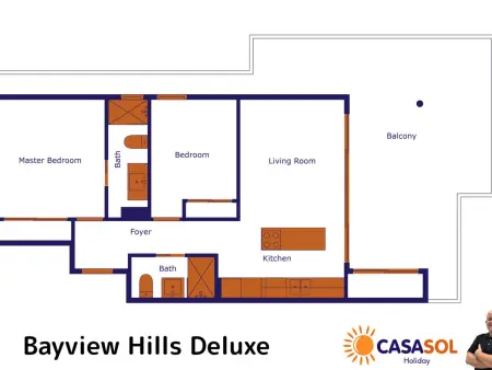 Appartement Bayview Hills Deluxe, terrasse vue mer : photo 32