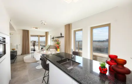 Appartement vue panoramique sur la mer à Ostende, 2 chambres : photo 6