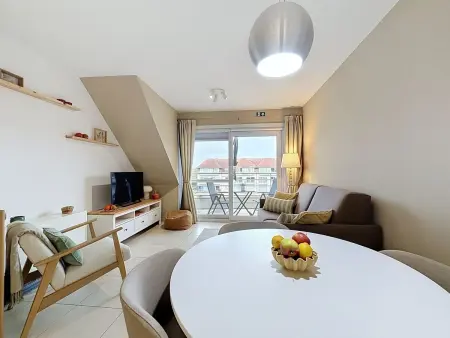 Appartement 2 pièces avec balcon et piscine à De Haan : photo 1