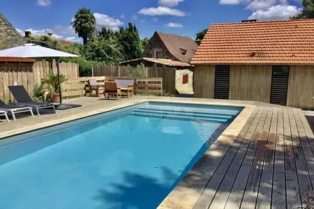 Ancien séchoir à tabac rénové, piscine chauffée à Veyrines-de-Domme : photo 17