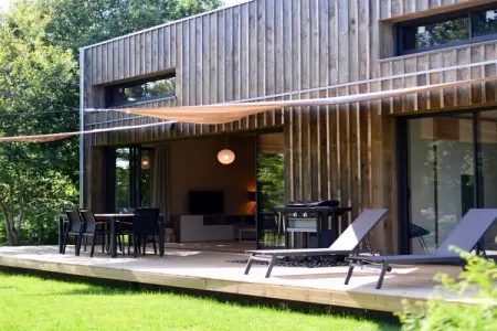 Location maison à Messanges, Maison en bois bioclimatique à la campagne