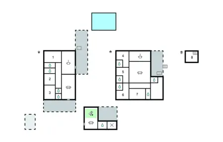 Villa en pierre à Allerona, 7 chambres et piscine : photo 49