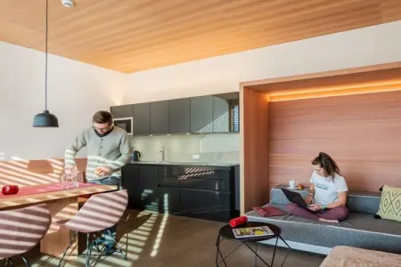 Loft stylé 55 m² avec terrasse sud à Algund : photo 19