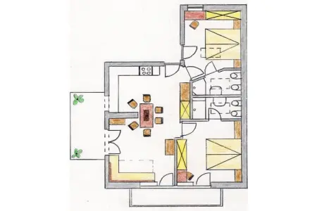 Maison de vacances Villanders, 6 pers., balcons vue vallée : photo 23