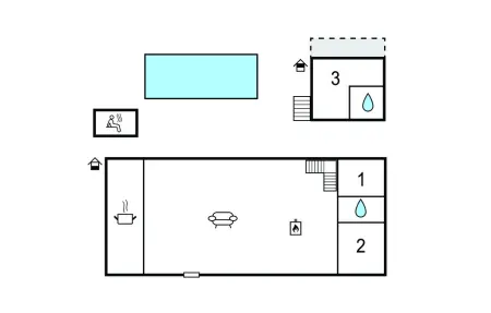 Maison 8 pers. avec piscine et spa à Bagnols-en-Forêt : photo 24