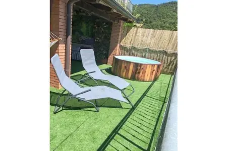 Maison 4 chambres Volterrano, vue montagne et piscine : photo 13