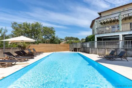 Villa 15 personnes avec piscine chauffée à Moliets : photo 1