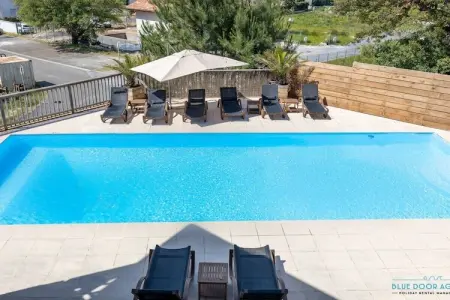 Villa 15 personnes avec piscine chauffée à Moliets : photo 8