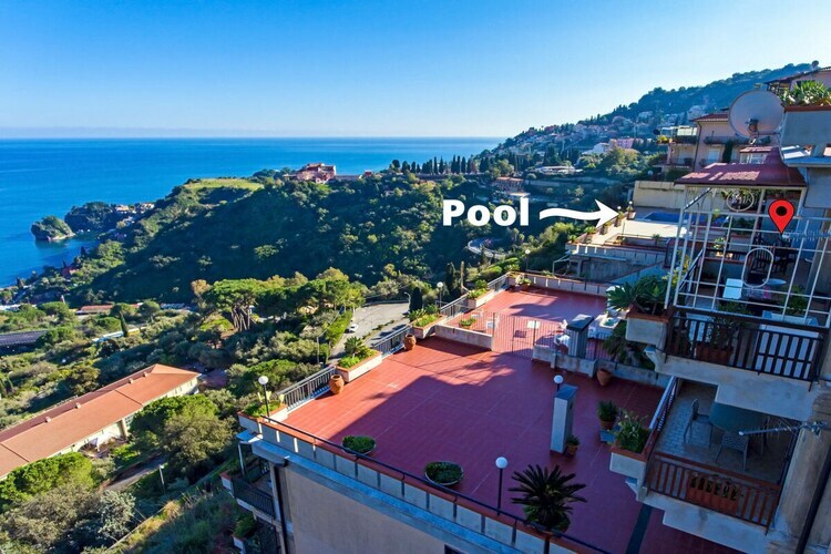 Maison 6 pers. à Taormina, vue mer et piscine - Photo 3