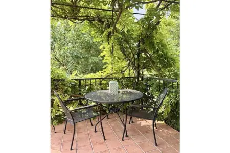 Maison de pierre à Bubbio, terrasse vignobles piémontais : photo 5