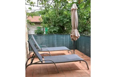 Maison de pierre à Bubbio, terrasse vignobles piémontais : photo 13
