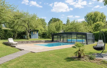 Maison Pays d'Auge, piscine intérieure et spa : photo 10