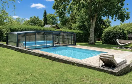Maison Pays d'Auge, piscine intérieure et spa : photo 11