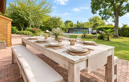 Maison Pays d'Auge, piscine intérieure et spa : photo 15