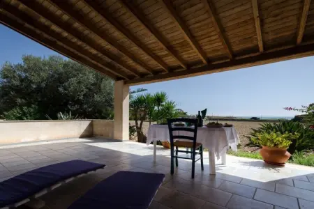 Villa del Mare à Sampieri : maison 6 pers., terrasse vue mer : photo 4