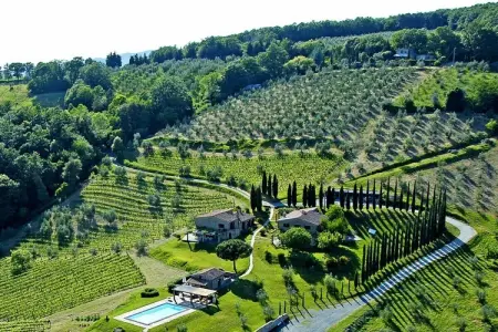 Maison 6 personnes avec piscine, vignoble et vue vallée : photo 10