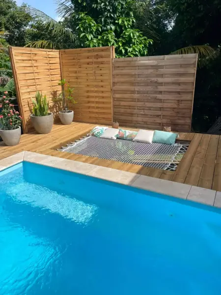 Location bungalow à Le Lamentin, Bungalow calme Le Lamentin 20 m² piscine privée