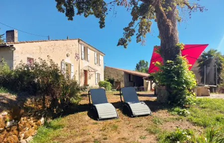 Maison rustique 8 pers. avec piscine chauffée à Saint-Bris-des-Bois : photo 16