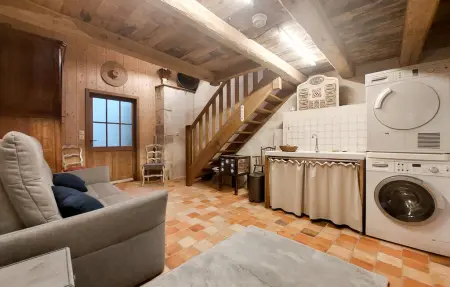 Maison rustique 8 pers. avec piscine chauffée à Saint-Bris-des-Bois : photo 18