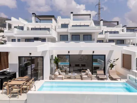 Location maison à Benalmádena, Maison moderne, vue mer, piscine privée - 8 pers.