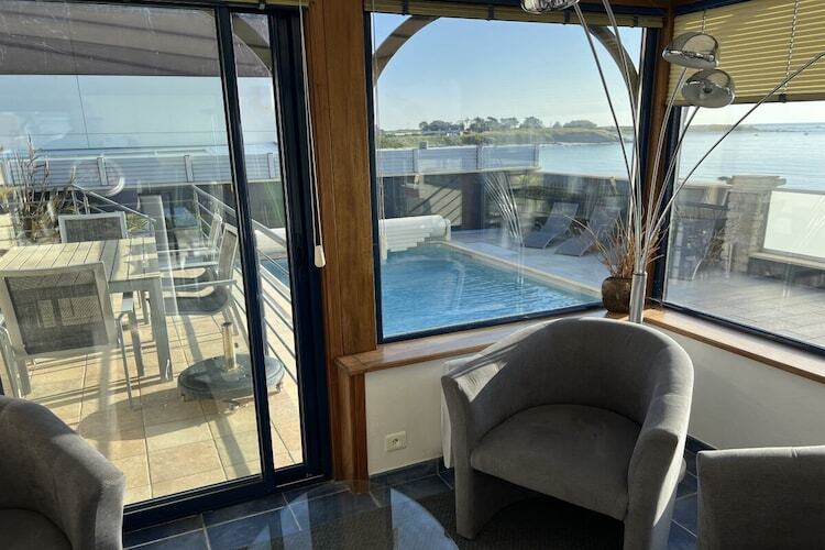 Villa vue mer à Plouneour Très, piscine et plage privée - Photo 12
