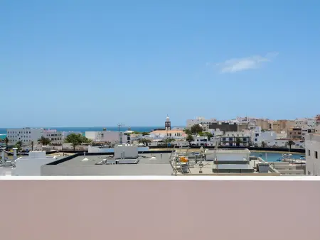 Appartement vue mer à Arrecife, terrasse Charco San Ginés