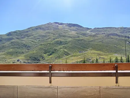 Studio 4 pers. aux Menuires, terrasse sud-ouest vue montagne : photo 14