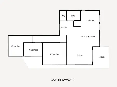 Castel Savoy 1, appartement 6 pers. à 300m des pistes : photo 12