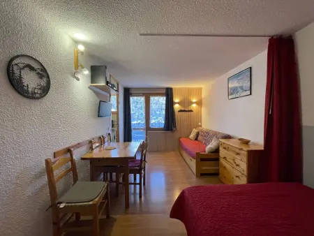 Studio 23m² Valmorel, animaux OK, vue station : photo 1