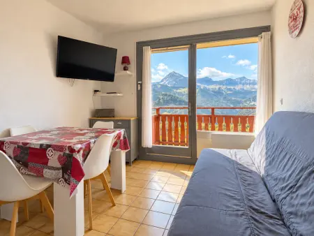 Studio cabine Cohennoz, vue Mont Charvin - 4 pers. : photo 1