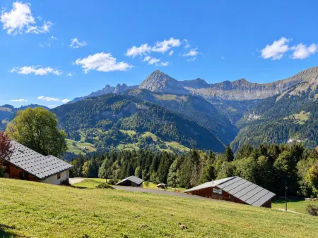 Studio cabine Cohennoz, vue Mont Charvin - 4 pers. : photo 2