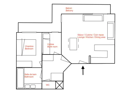 Appartement 4 pers. Face de Bellevarde, Val-d'Isère : photo 11