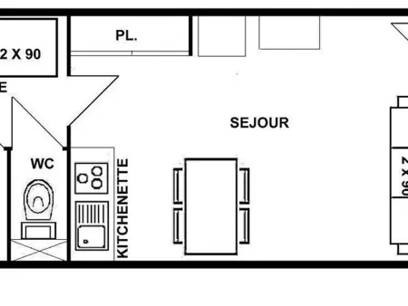 Studio alcôve sud avec balcon aux Saisies : photo 3