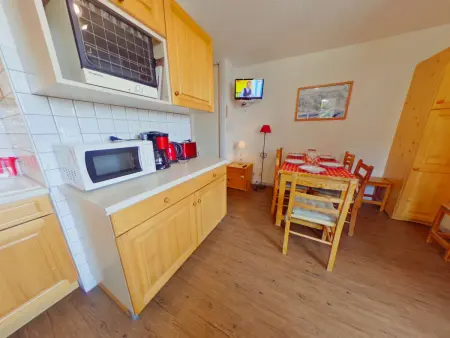 Studio cabine 5 pers aux Saisies, balcon sud : photo 8